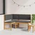 Vidaxl Vrtni Stol z blazino Rjava 140 x 100 x 91cm Trden akacijev les