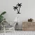Wallity Zidna dekoracija Palm 2-436, 63x70 cm, 1.5 mm, Crna