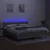 Krevet box spring s madracem LED svjetlosivi 180x200 cm tkanina