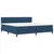 Vidaxl Postelja boxspring z vzmetnico Modra 200 x 200 cm blago