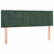 Krevet box spring s madracem LED tamnozeleni 140x190 cm baršun