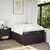 vidaXL vidaXL Box spring postelja z vzmetnico temno rjava 120x190 cm blago, (21308824)