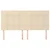 Vidaxl Vzglavje postelje kremne barve 200x5x118/128 cm blago