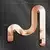 Wallity Ogledalo Ozgl509, 51x56 cm, Rose-gold