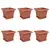 Saksije za biljke 6 pcs Crvena cigla 20 x 20 x 16 cm Plastika