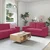 Set sofe 3 pcs Vjetrovita Crvena 221 x 80 x 80 cm Baršun