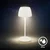 Briloner - MINI LED stona lampa, prigušiva, punjiva, dodirna, za spoljašnju upotrebu, LED/2,5W/5V IP44 1800 mAh bela