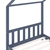 vidaXL Okvir za dječji krevet od masivne borovine sivi 90 x 200 cm