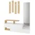 Hanah Home Cipelarnik 137x54,5x35cm Belo-Hrast