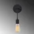 Opviq Zidna lampa E27 Socket, Crna
