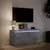 TV ormarić s LED svjetlima boja betona 100x34x50 cm drveni