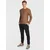 Solid Pulover 21104152 Rjava Regular Fit