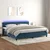 vidaXL Box spring postelja z vzmetnico LED temno modra 200x200cm žamet