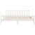 shumee vidaXL Posteljni okvir bel masiven les 160 x 200 cm