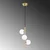 Opviq Luster Domino-11046, 36x36x46 cm, Zlatne boje
