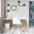WallXpert metalni zidni ukras 5003, strukturna formula molekula adrenalina, 60 x 35 cm, crni