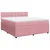 Vidaxl Box spring postelja z vzmetnico roza 180x200 cm žamet