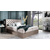 Boxspring postelja Wood 3 - 160x200 cm - temni hrast