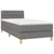 Vidaxl Box spring postelja z vzmetnico LED temno siva 90x200 cm blago