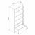 Hanah Home višenamenski ormarić Valento 20215, 70 cm, Moonstone / travertin
