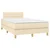 Vidaxl Box spring postelja z vzmetnico krem 120x200 cm blago