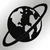 Wallity Zidna dekoracija Planet - M122, 70 x 67 cm, Crna