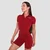GymBeam Women‘s Ignite Cropped T-shirt Dark Red