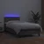 Vidaxl Box spring postelja z vzmetnico LED siva 80x200 cm umetno usnje