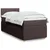 Vidaxl Box spring postelja z vzmetnico temno rjav 90x190 cm blago