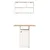 HANAH HOME Set Trpezarijski sto i zidna polica Nord ND17 SW
