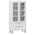 Vitrina MOLDE bijela 90 x 35 x 175 cm od masivne borovine