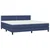 Vidaxl Box spring postelja z vzmetnico moder 200x200 cm blago