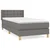 vidaXL Box spring postelja z vzmetnico temno siva 90x200 cm blago