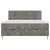 MID.YOU POSTELJA Z VZMETNICO 160 cm  x 200 cm , les, tekstil, leseni material siva
