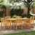 Vidaxl Komplet za jedilnico v vrtu 7 szt. Rjava Masiven les akacije