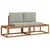 Set vanjskih sofa s jastukom 2 pcs Prirodna