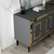 HANAH HOME Komoda Karya Anthracite Gold
