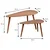 Set od 2 konferencijska stočića SOLE 60/80x30/40 cm, boja oraha