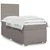 Vidaxl Box spring postelja z vzmetnico taupe 90x200 cm blago