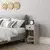 Hanah Home Noćni ormarić Sirius 32x61x30cm Krem