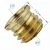 shumee Navojna matica, redukcijski adapter, baker s 3/8 na 1/4, 7,5 mm