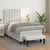 Vidaxl Box spring postelja z vzmetnico bela 90x200 cm umetno usnje