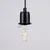 Sollux SL.1358 - Luster na sajli HYPERION 1xG9/8W/230V crna