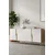Hanah Home komoda Evva 150, 125 cm, hrast Sapphire / bela / zlatna