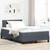 Vidaxl LED Box Spring Postelja Temno siva 120 x 200 cm Žamet
