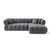 ATELIER DEL SOFA Ugaona garnitura Petra Right Dark Grey