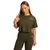 GymBeam Women‘s Limitless Cropped T-Shirt Espresso