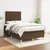 Vidaxl Box spring postelja z vzmetnico temno rjava 120x190 cm blago