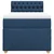 Vidaxl Box spring postelja z vzmetnico modra 90x200 cm blago