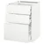 METOD / MAXIMERA Pod.orm.3front/2dnj/1srd/1vis.fiok, bela/Voxtorp matirano bela, 60x60 cm
